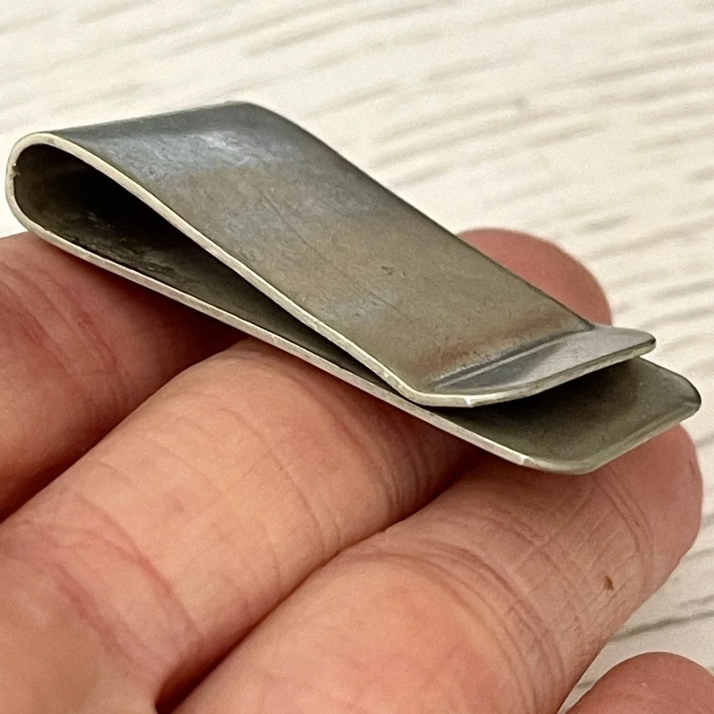 Kachina Fox Dancer‎ Coral Money Clip Sterling Hopi VTG Native Amer Turquoise